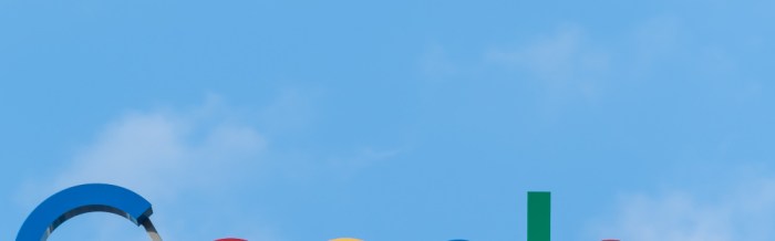 Blue sky, partial Google logo underneath Liam Hennessy Digital Strategist