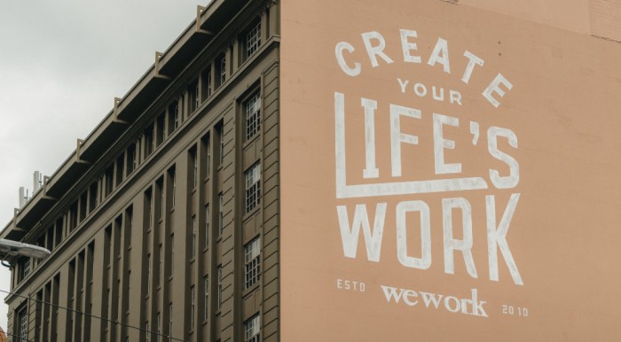 Building with WeWork Ad: "Create Your Life's Work". Liam Hennessy, Digital Strategist